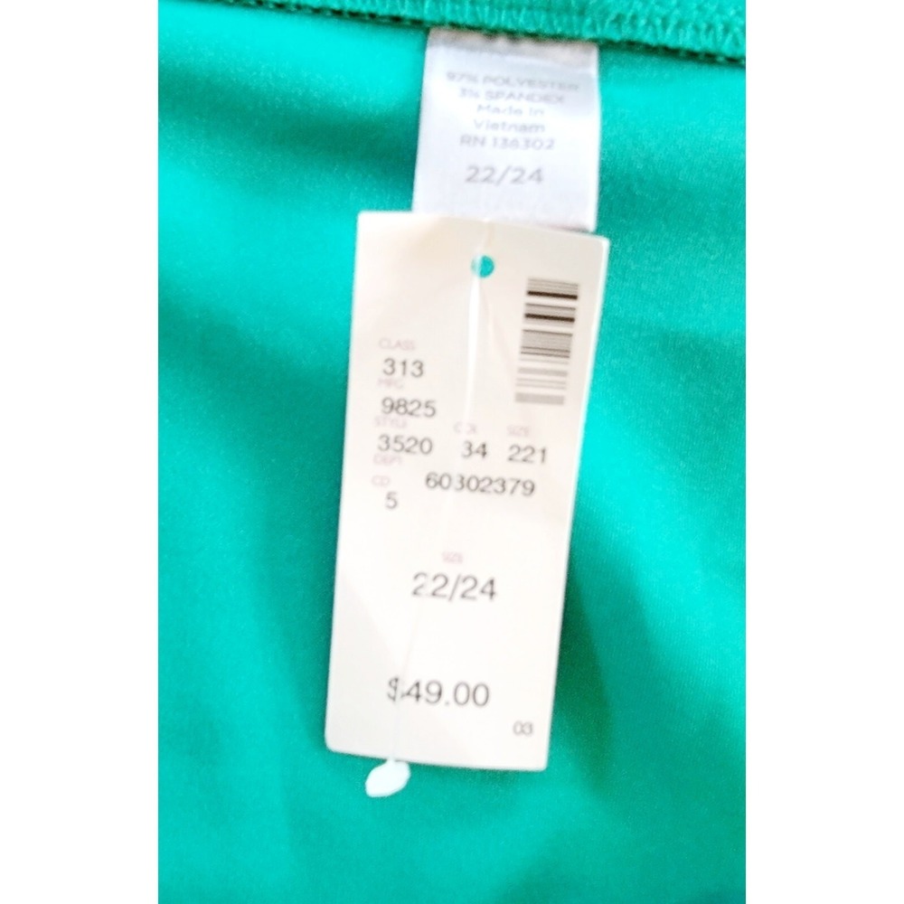 Avenue 22/24 Plus Size Green Pencil Skirt Front Slit Knee‎ Length 2X Bodycon NWT - Picture 8 of 12